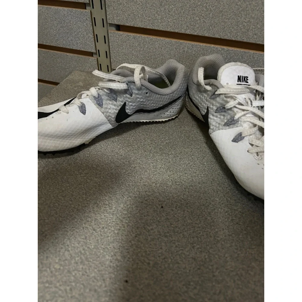 Nike Zoom Rival S 8 Track Spikes White Grey‎ Black Mens 7.5 806554-110